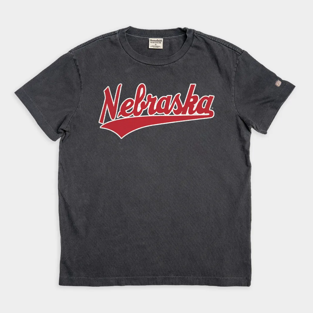 Nebraska Volleyball Script Vintage Heavyweight Tee