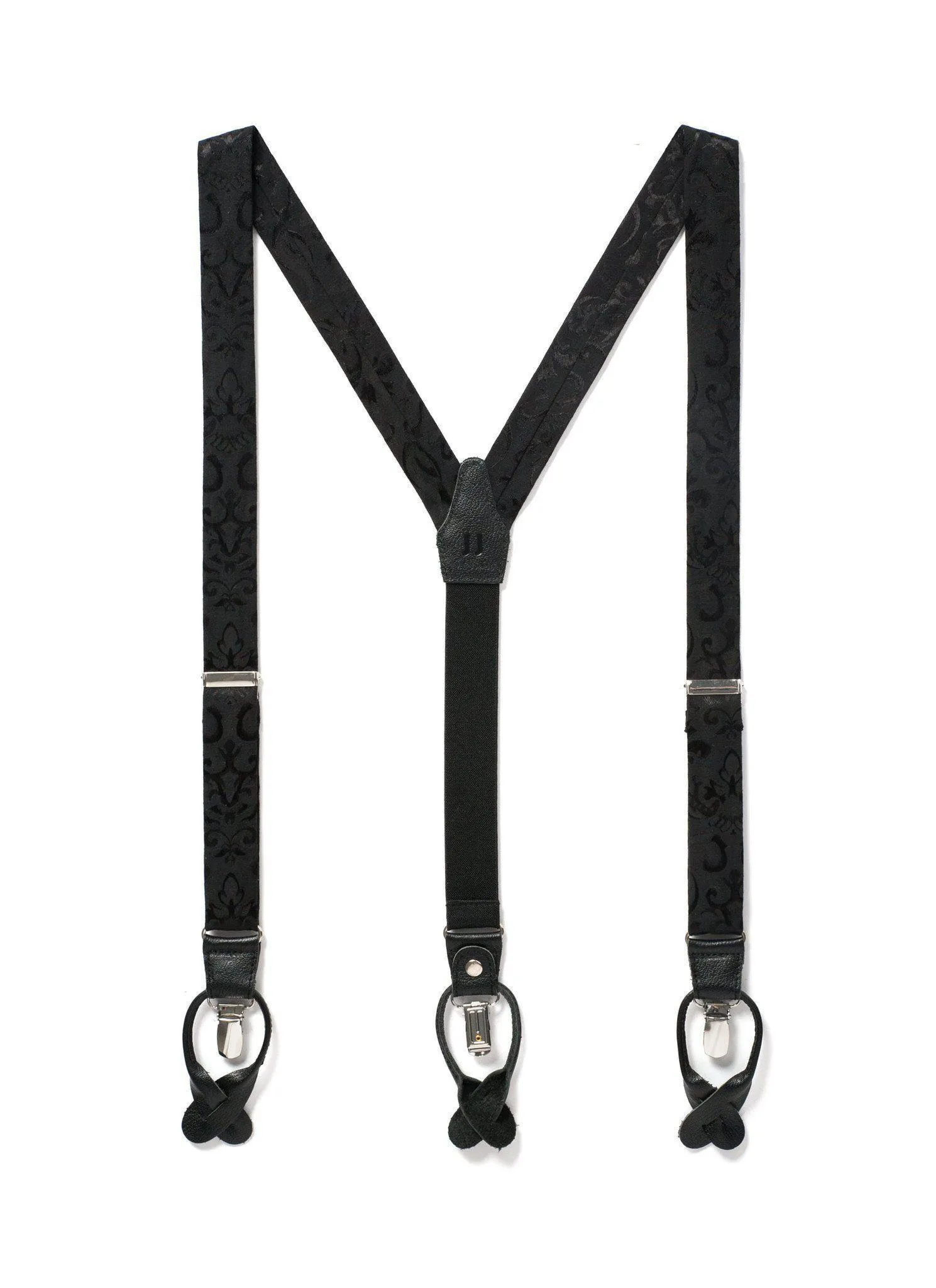 Night Skies - Black Paisley Suspenders