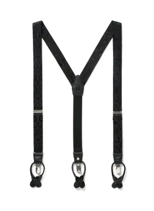 Night Skies - Black Paisley Suspenders