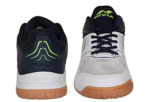 Nivia Men's 147NB05 Polyester Gel Verdict Badminton Shoes (Navy Blue, Size 8)