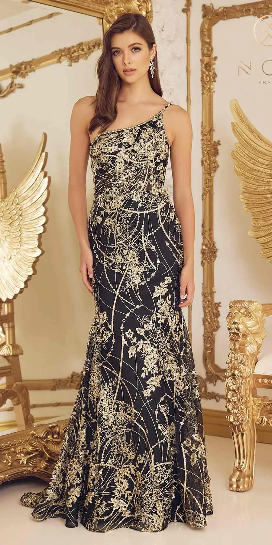 Nox Anabel G1146 Floor Length Embellished Mermaid Gown