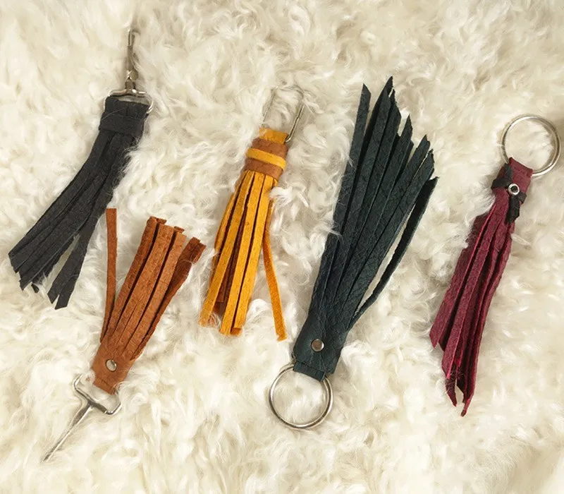 Olaf Peccary Leather Keychain