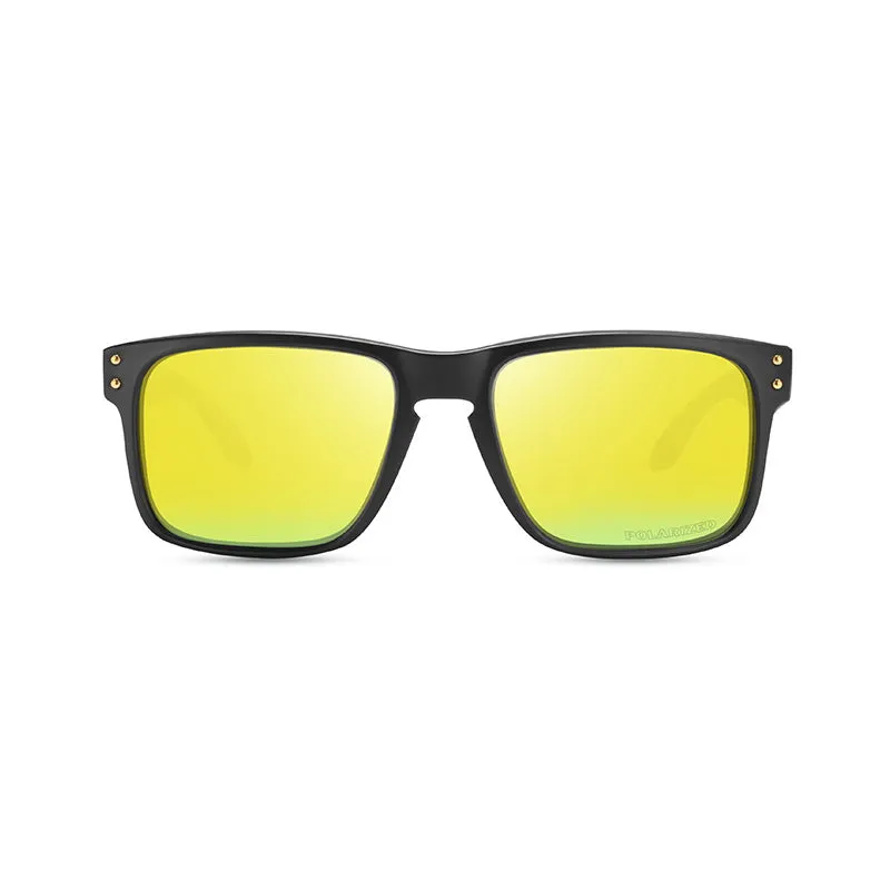 OOLVS Men Women Fashion Outdoor Sports Cycling Sunglasses Polycarbonate Full-rim Frame UV400 Polarized Lens OS9210B