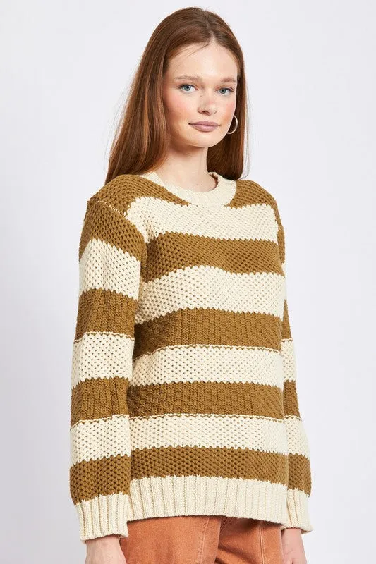 Oversize Strip Sweater