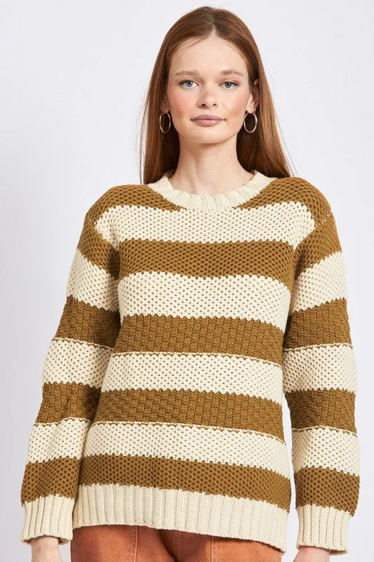 Oversize Strip Sweater
