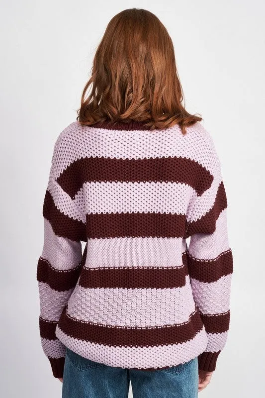 Oversize Strip Sweater