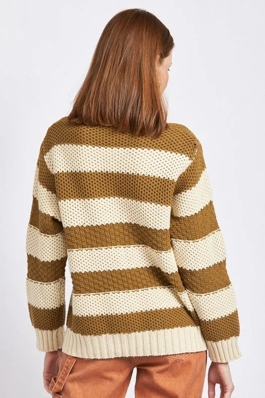 Oversize Strip Sweater