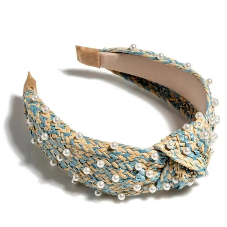 Pearl Embellished Knotted Headband