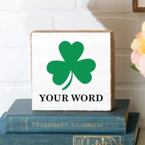 Personalized Shamrock Decorative Wooden Block
