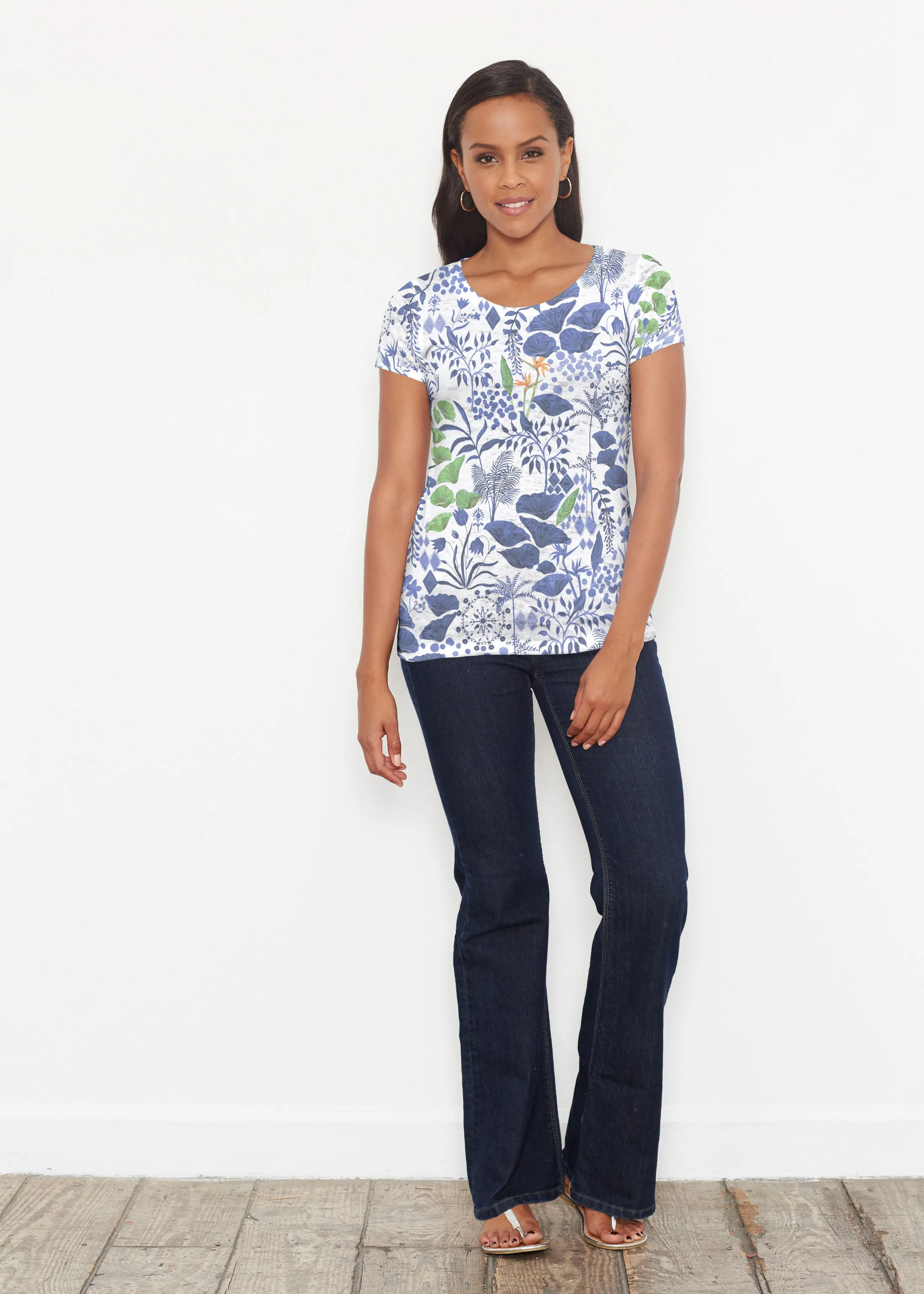 Petals (8141) ~ Short Sleeve Scoop Shirt
