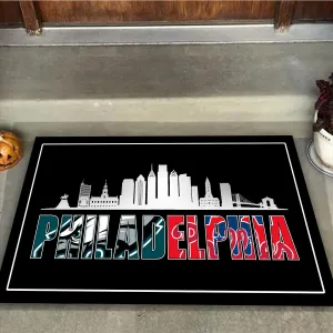 Philadelphia Skyline - Anti Slip Indoor Doormat