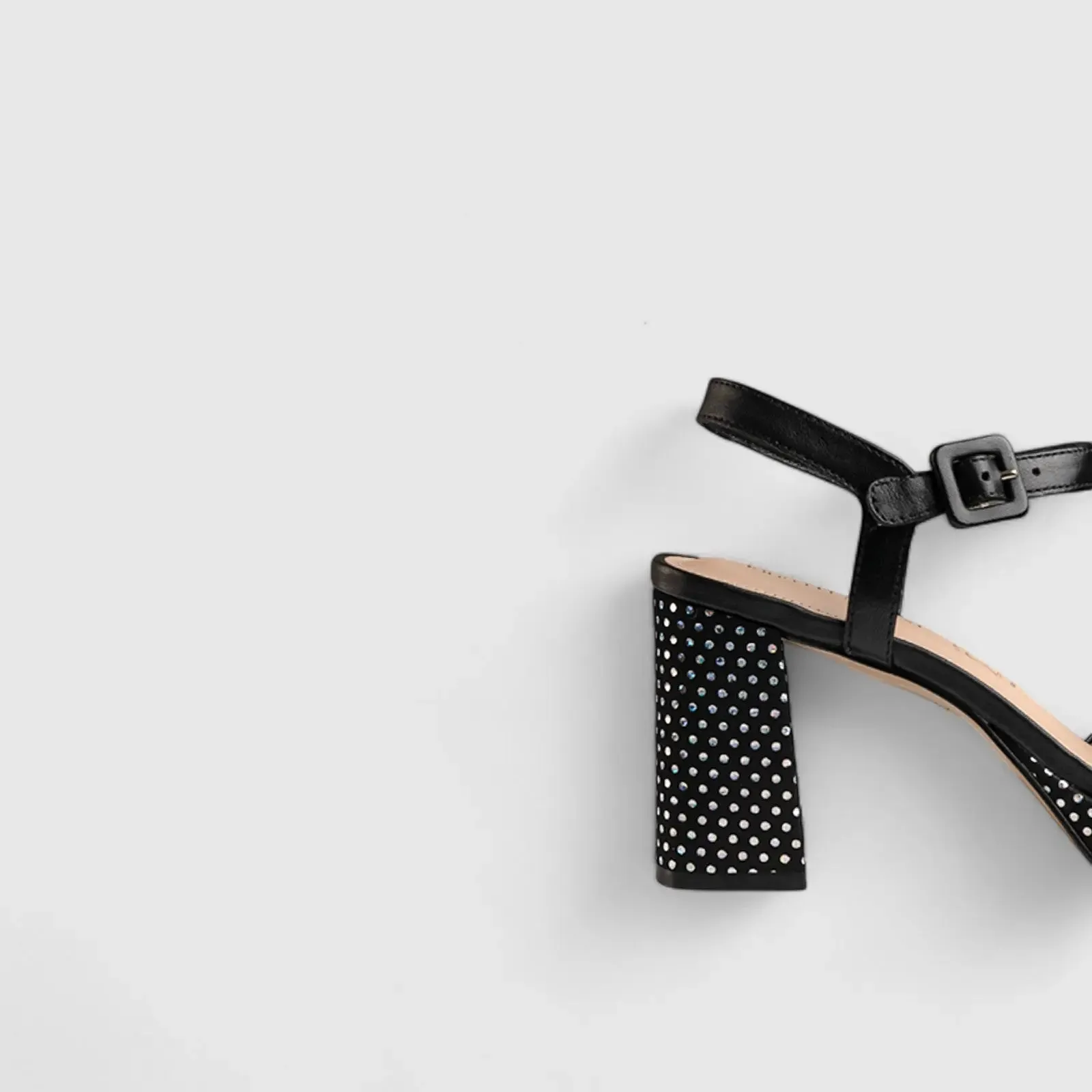 Platform Block Heel Sandal Black 11198