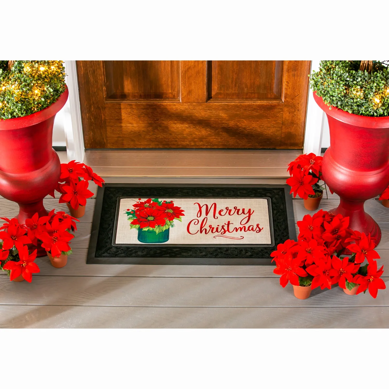 Poinsettia Mason Jar Sassafras Switch Mat