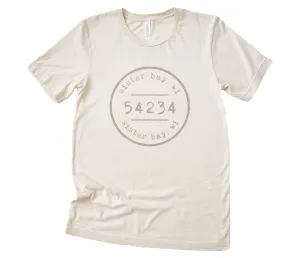 Postmark Stamp City/State/Zip Custom - Short Sleeve T-Shirt