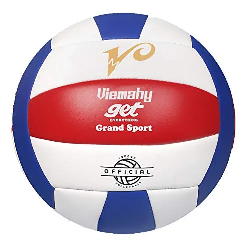 Premium Volleyball - Waterproof Indoor/Outdoor Official Volleyball for Boys/Girls, Gift for Birthday, Xmas Day（Red，Blue，White）
