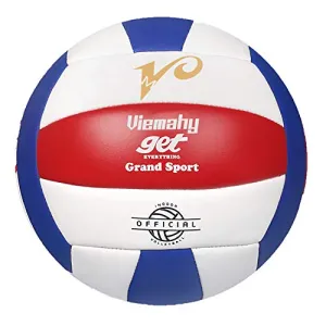 Premium Volleyball - Waterproof Indoor/Outdoor Official Volleyball for Boys/Girls, Gift for Birthday, Xmas Day（Red，Blue，White）