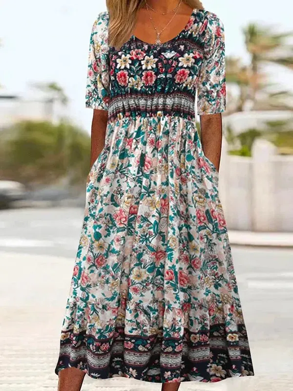 Printed Combo Dress