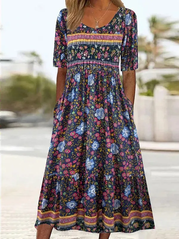 Printed Combo Dress