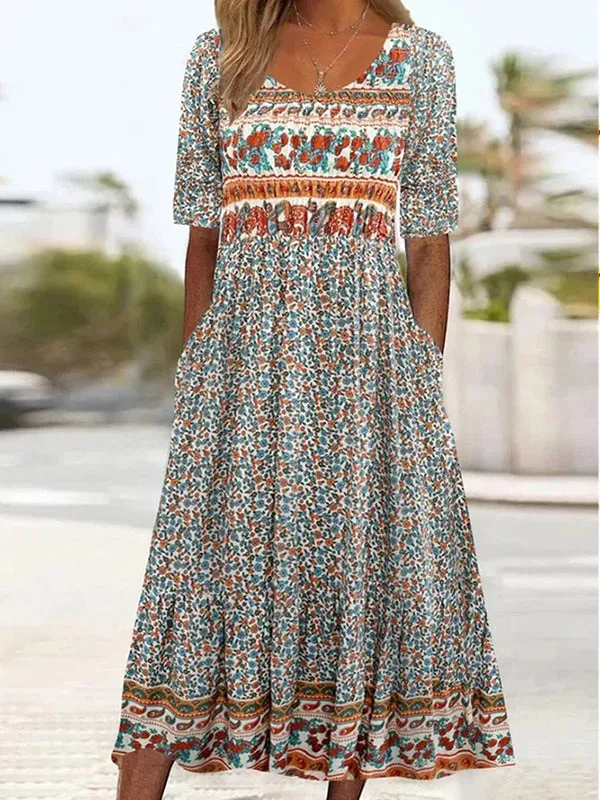 Printed Combo Dress