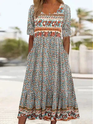 Printed Combo Dress