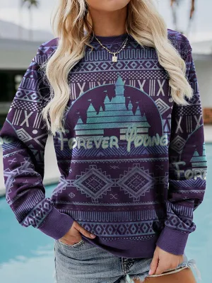 Printed Round-Neck Sweatshirt