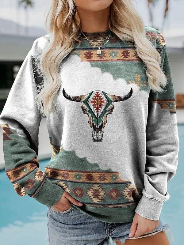 Printed Round-Neck Sweatshirt