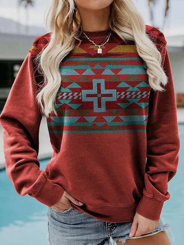 Printed Round-Neck Sweatshirt