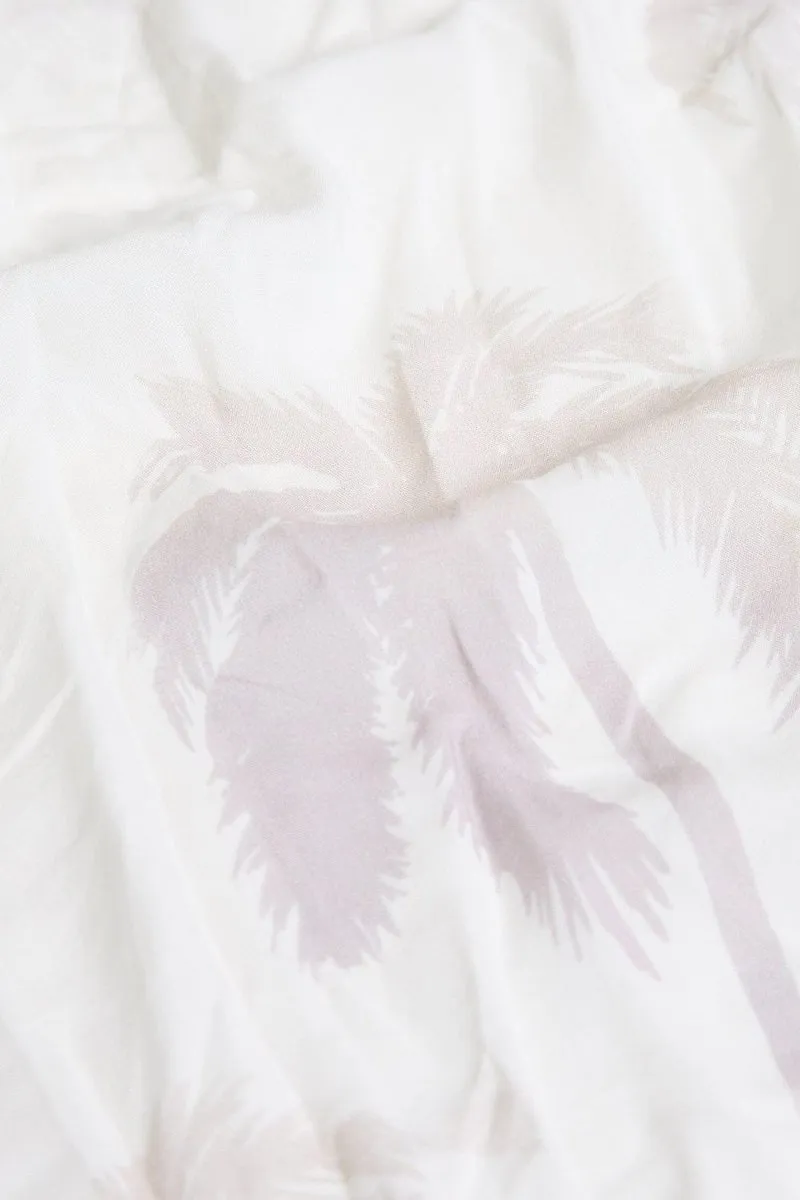 Printed Shirt in Stone Faded Palm
