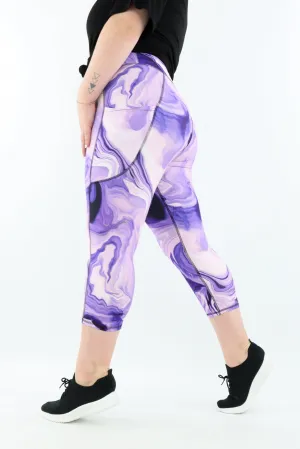 Purple Rivers - Casual - Capri Leggings - Pockets