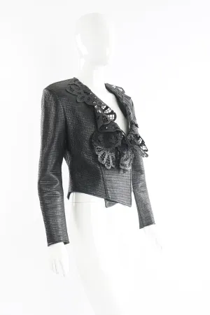 Quilted Leather Lace Jacket
