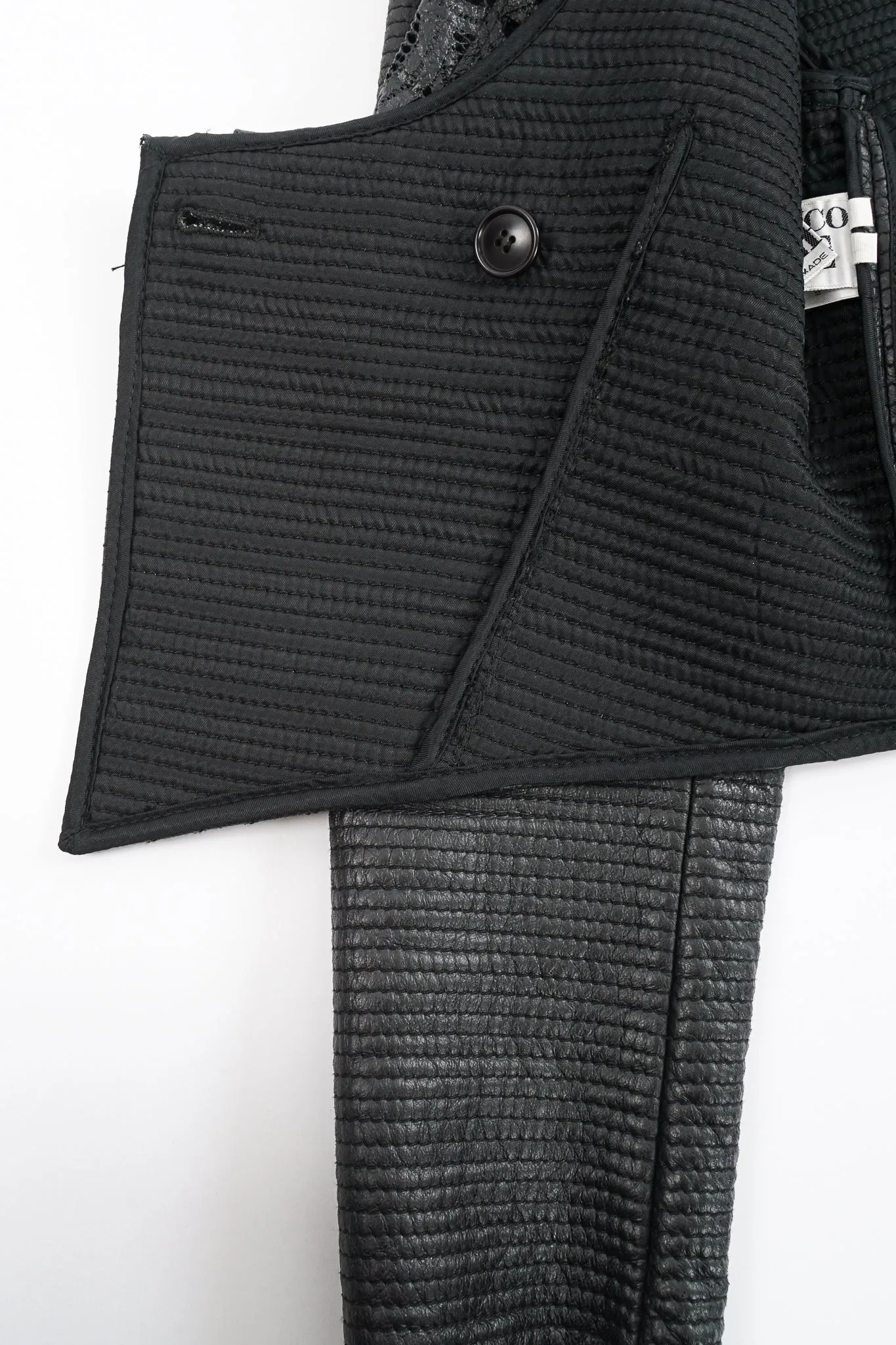 Quilted Leather Lace Jacket