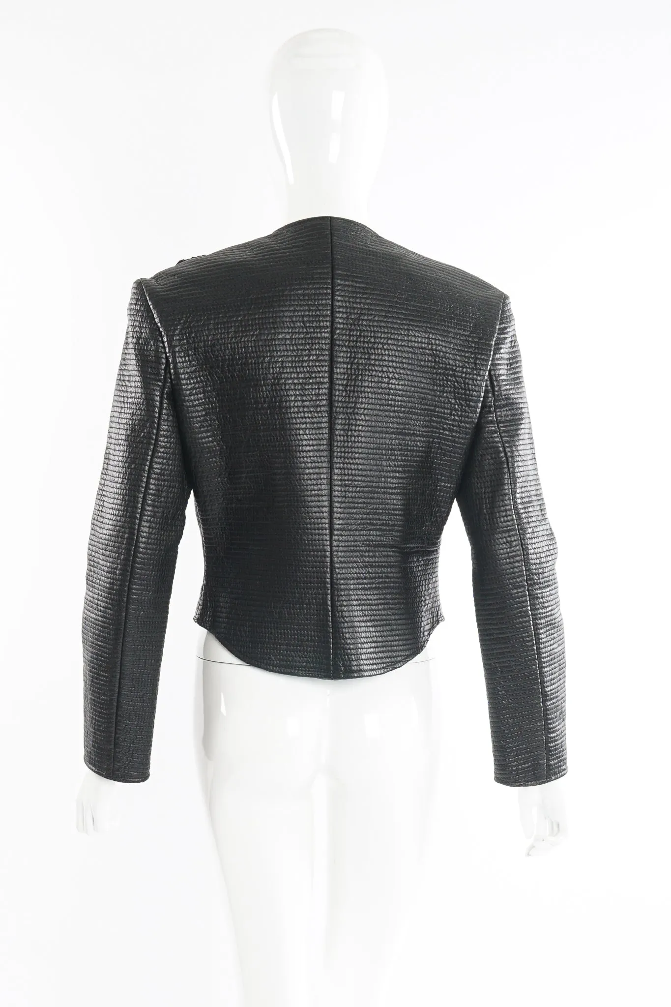 Quilted Leather Lace Jacket