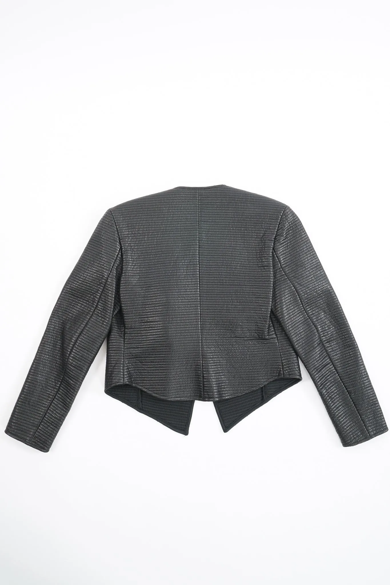 Quilted Leather Lace Jacket
