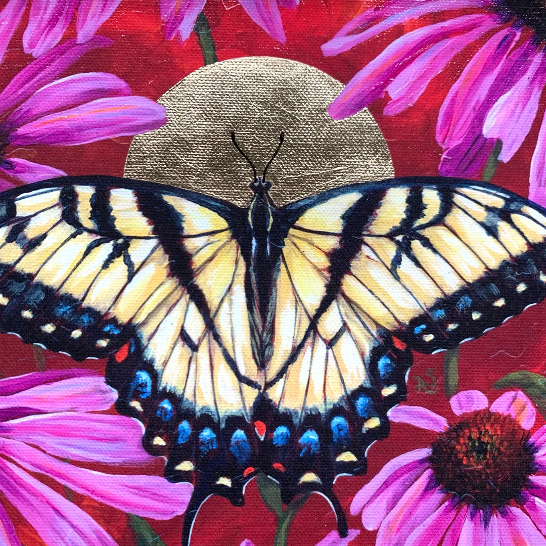 "Open" Swallowtail Butterfly Embellished Print