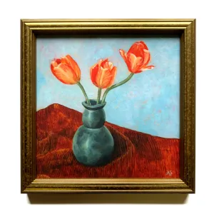 "Tulip Trio" Embellished Print
