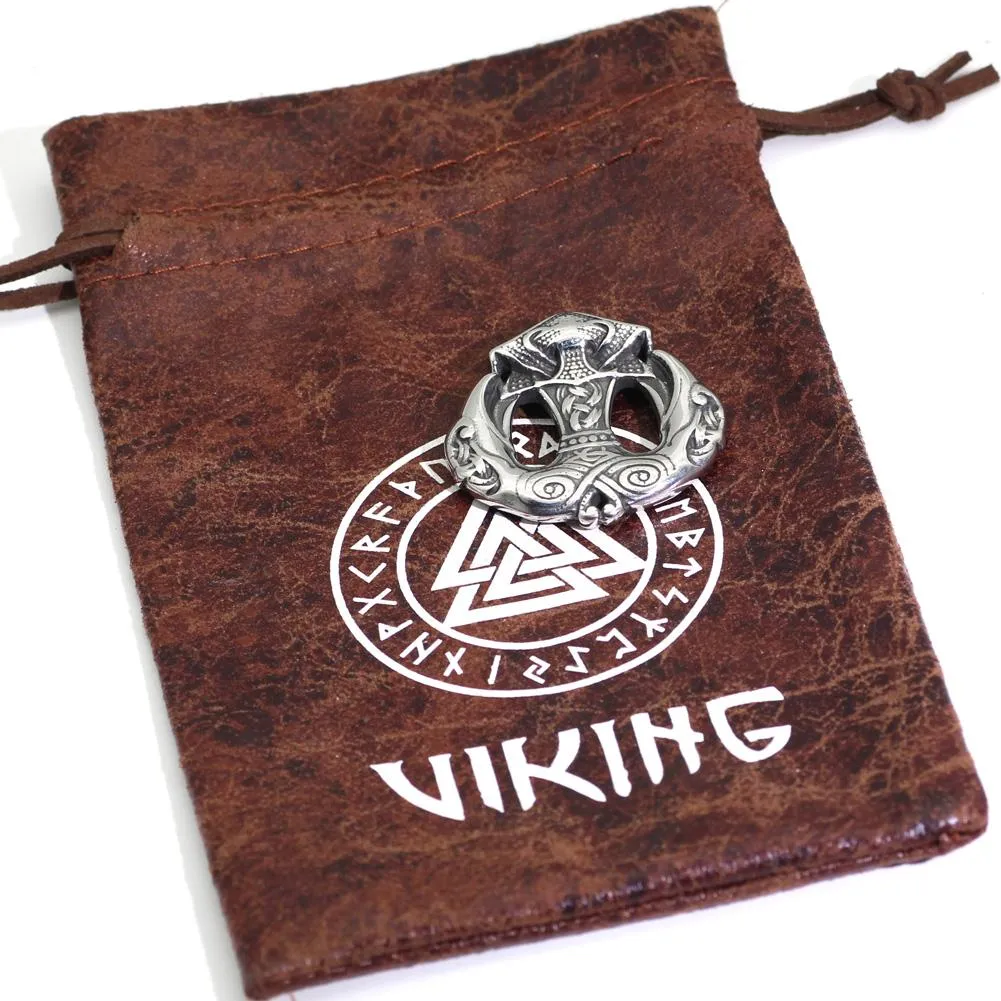 Raven Mjolnir Necklace