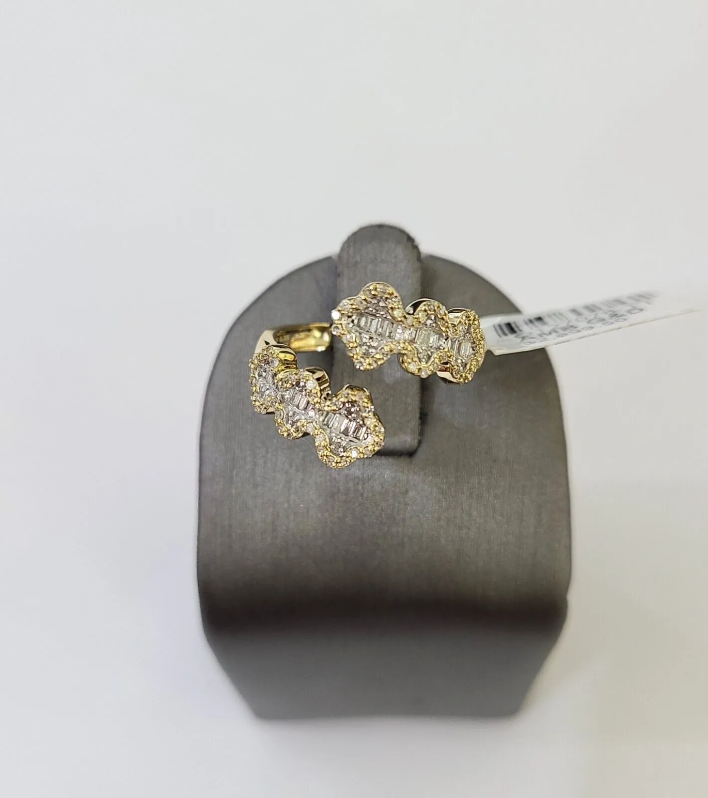Real 10k Yellow Gold Diamond Ladies Ring Women Casual Engagement Wedding