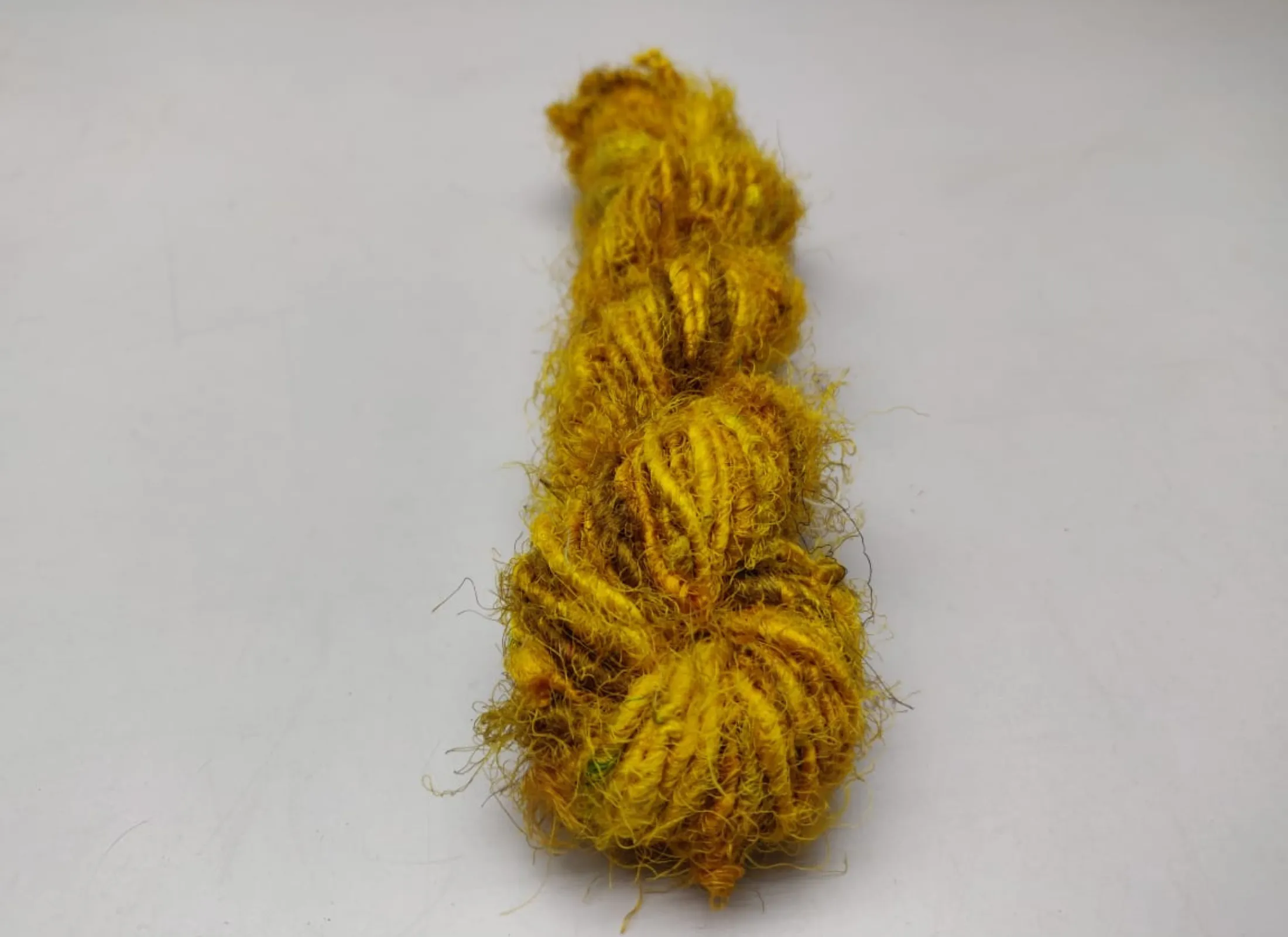 Recycled Sari Silk Yarn Turmeric