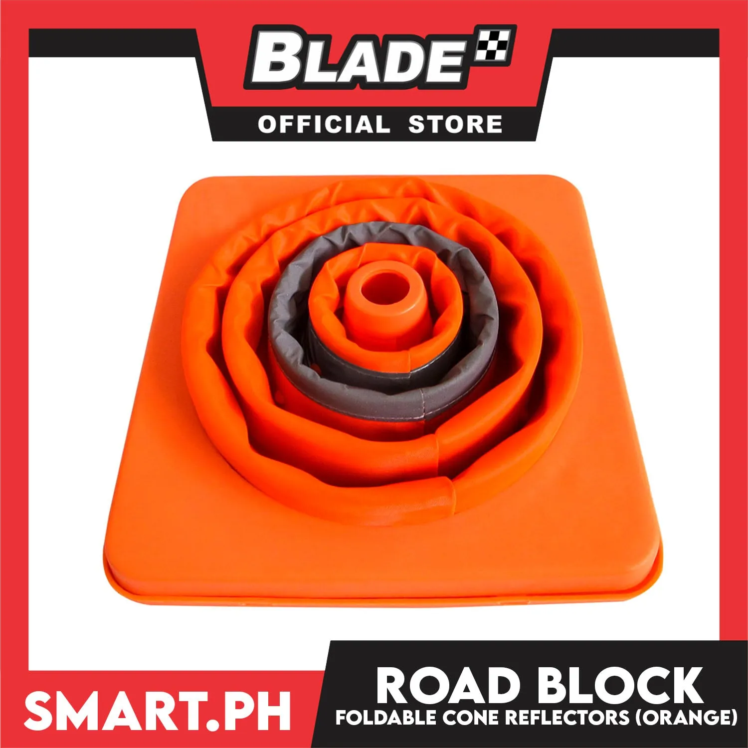 Road Block Foldable Cone Reflectors (Orange)