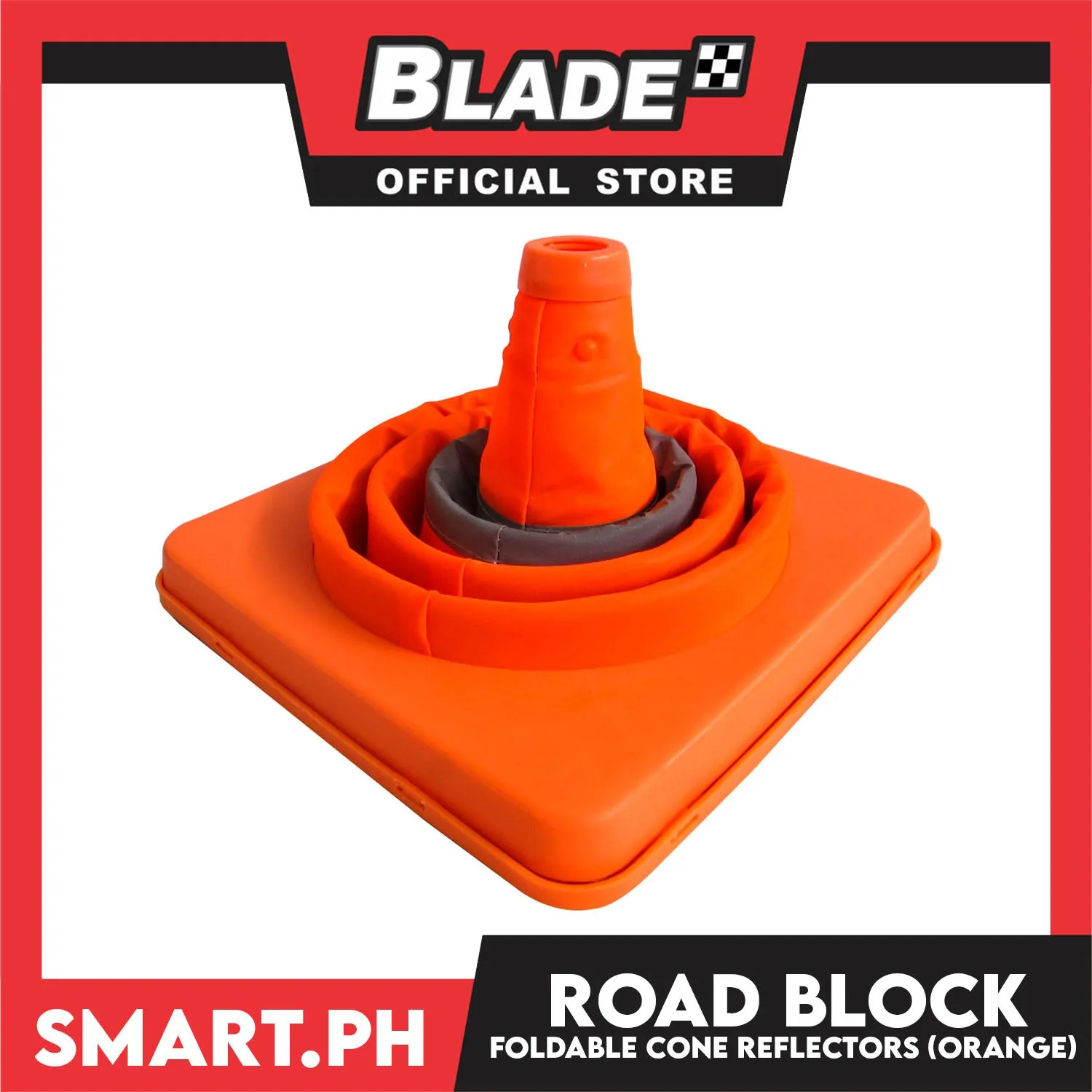 Road Block Foldable Cone Reflectors (Orange)