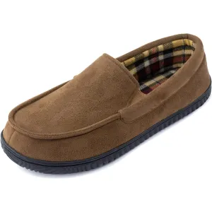RockDove Men's Flannel Lined Memory Foam Loafer Slipper