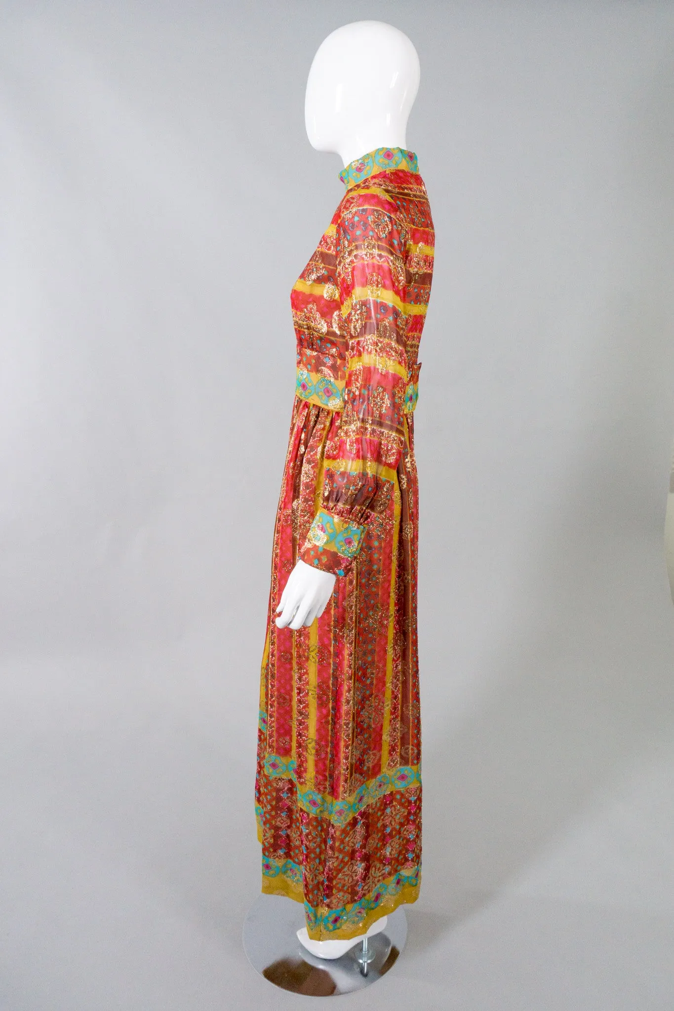 Romantica Metallic Batik Print Dress