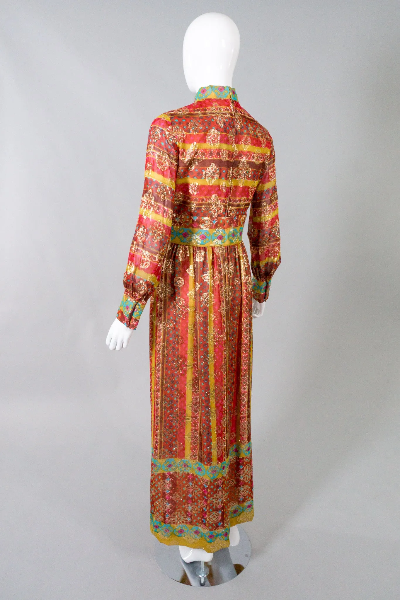 Romantica Metallic Batik Print Dress
