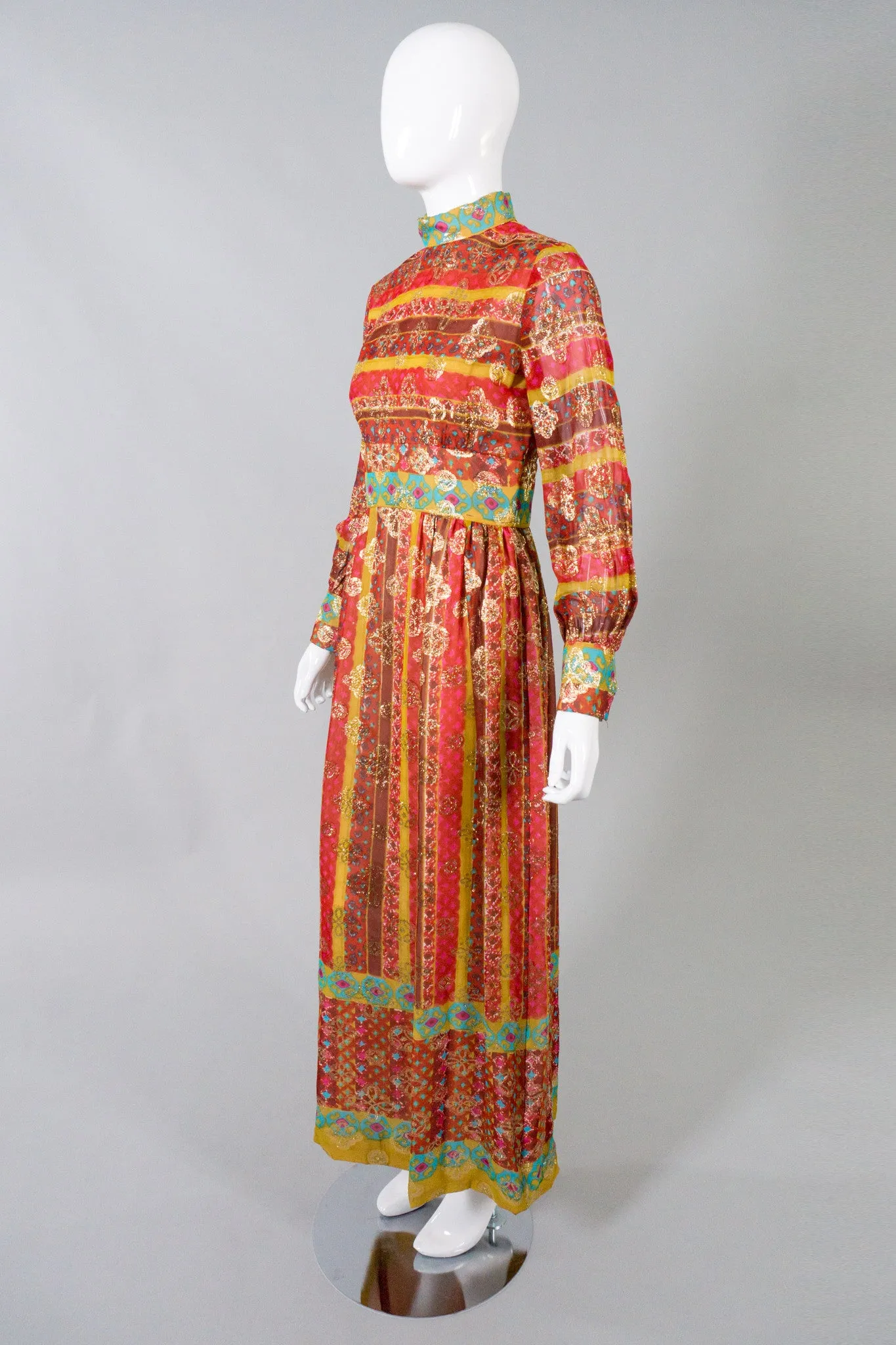 Romantica Metallic Batik Print Dress