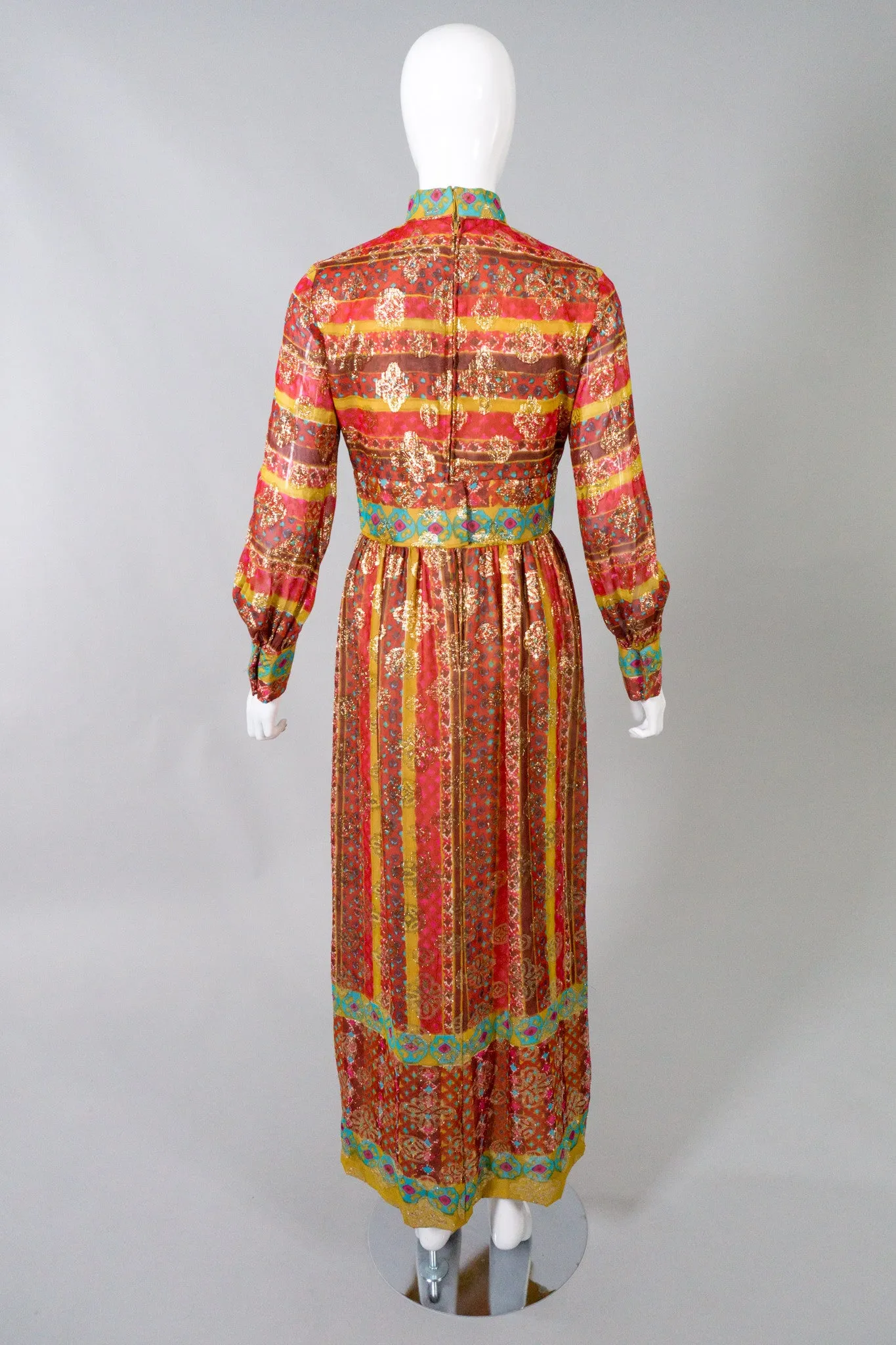 Romantica Metallic Batik Print Dress