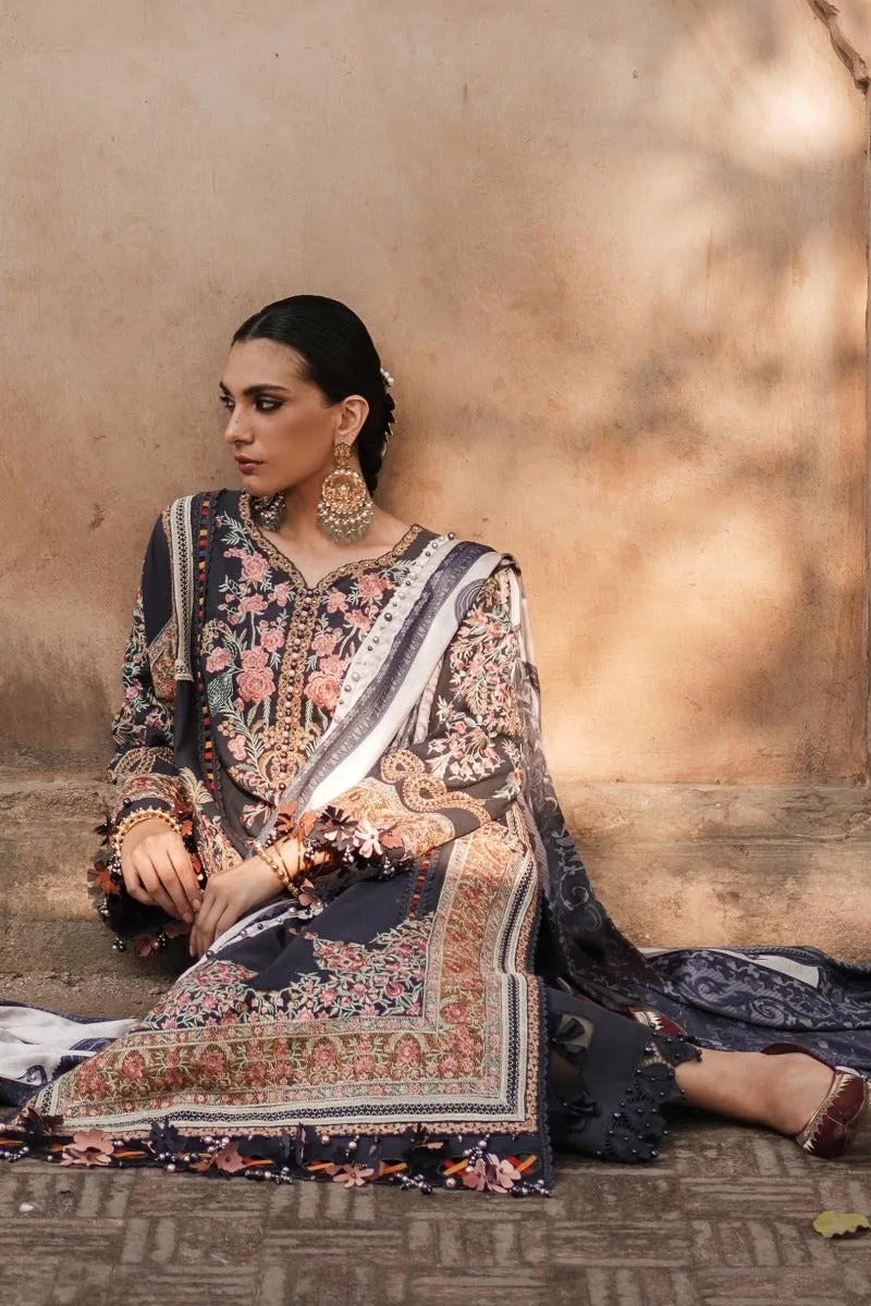 Royal Blue Heavily Embellished Pakistani Kameez Salwar Suit Dupatta