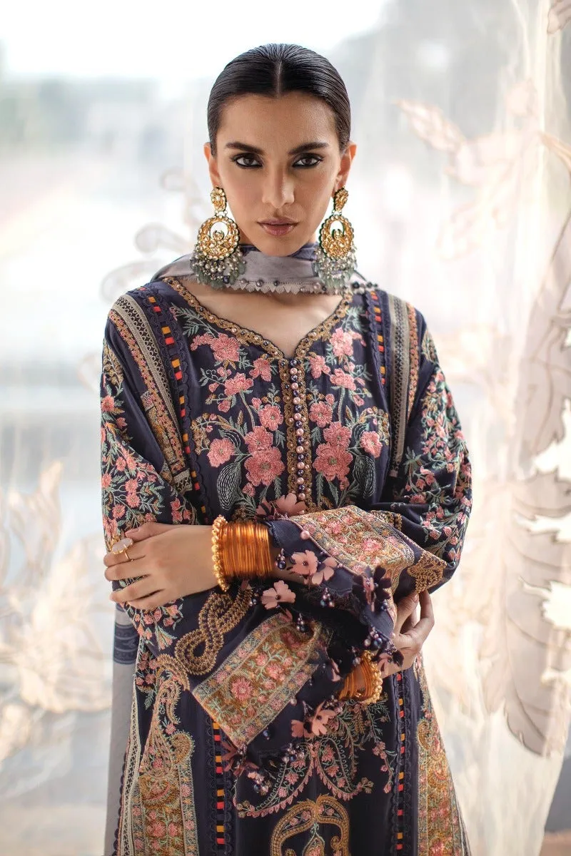 Royal Blue Heavily Embellished Pakistani Kameez Salwar Suit Dupatta