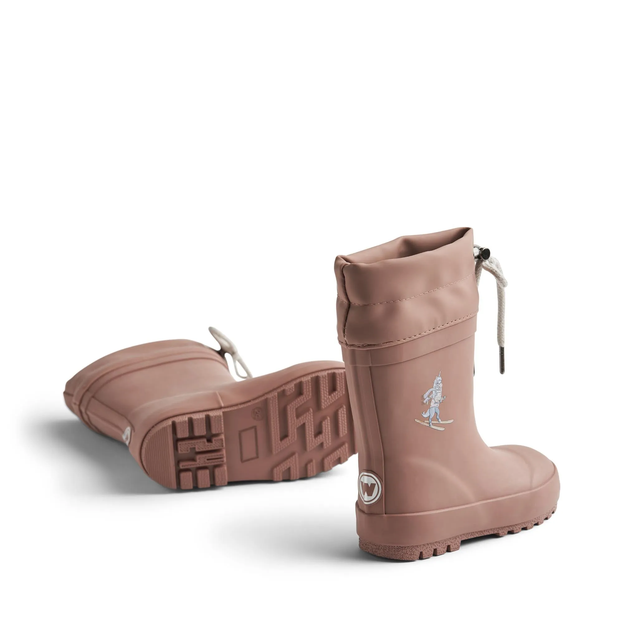 Rubber Boot Thermo Solid old rose unicorn