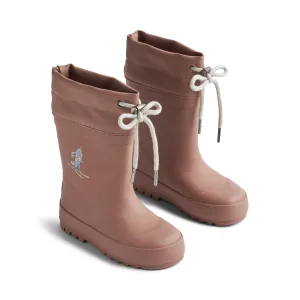 Rubber Boot Thermo Solid old rose unicorn