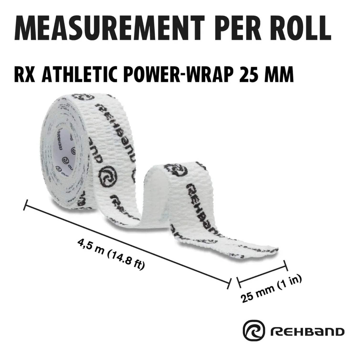 RX Athletic Power-Wrap 25 mm x 3 Rollen (Gewichtheberband)